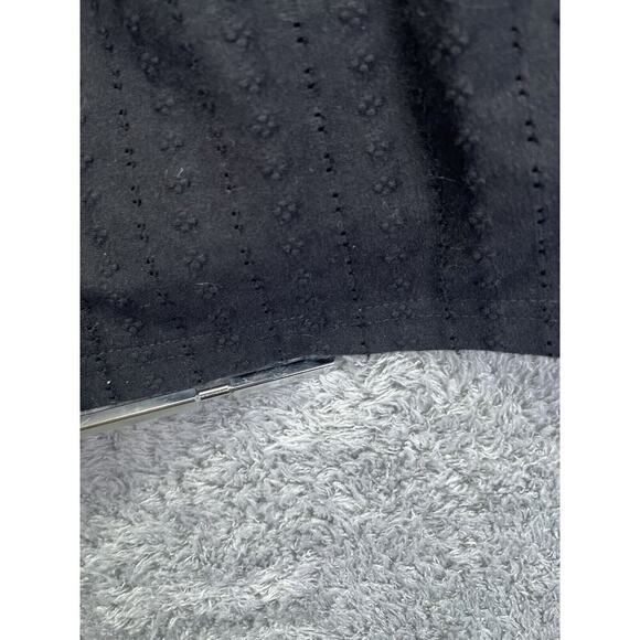 Betsy Johnson Eyelet Flutter Sleeve Maxi Dress Black Medium - Picture 8 of 9